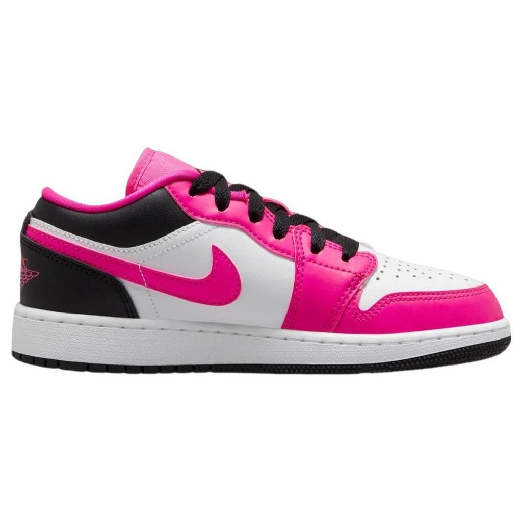 Air Jordan 1 Low GS Fierce Pink Çocuk Spor Ayakkabı Siyah Beyaz DZ5365-601