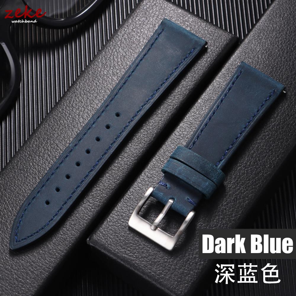 Quick Release Vintage Retro Genuine Leather Watch Band 18mm 20mm 22mm 19mm 21mm 24mm Crazy Horse Men Women Straps Watch Bracelet