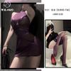 Sexy Pure Desire Perspective Strap Hip Skirt Spice Girl Mesh Splicing Cross Free Sex Underwear Uniform Skirt