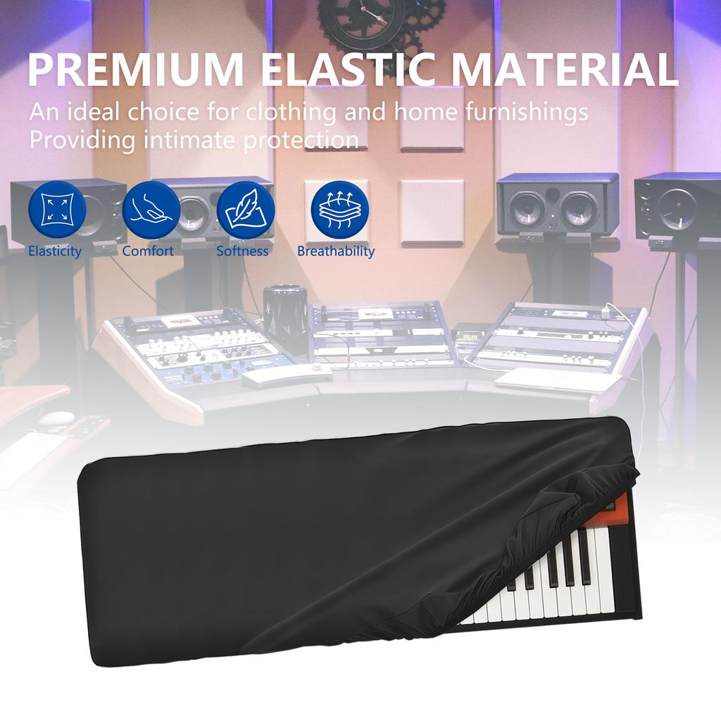 Musiin Piano Keyboard Dust Compatible with Yamaha MODX6 Premium Chinlon Soft Touch Fit Design 61-Key Cover, 61, YPT-280, YPT-270, PSR-E273, PSR-E360