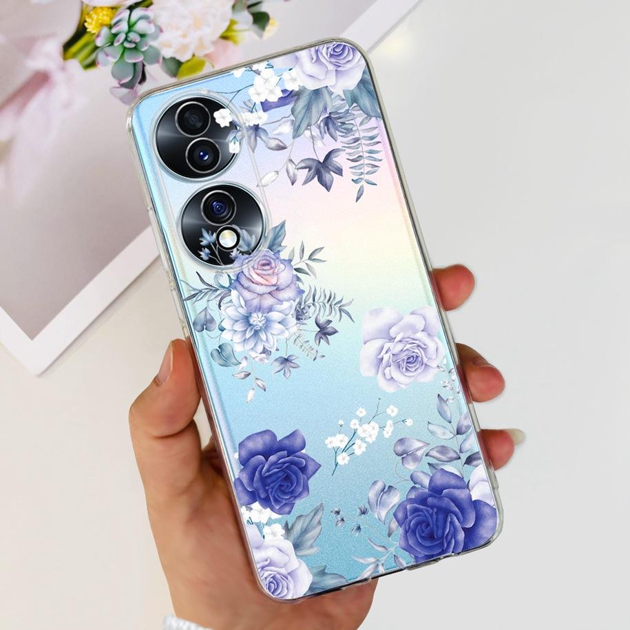 For Honor 70 Lite Case RBN-NX1 Shockproof Cover Fashion Flower Clear Silicone Soft TPU Phone Case For Honor 70 Pro Honor70 Coque