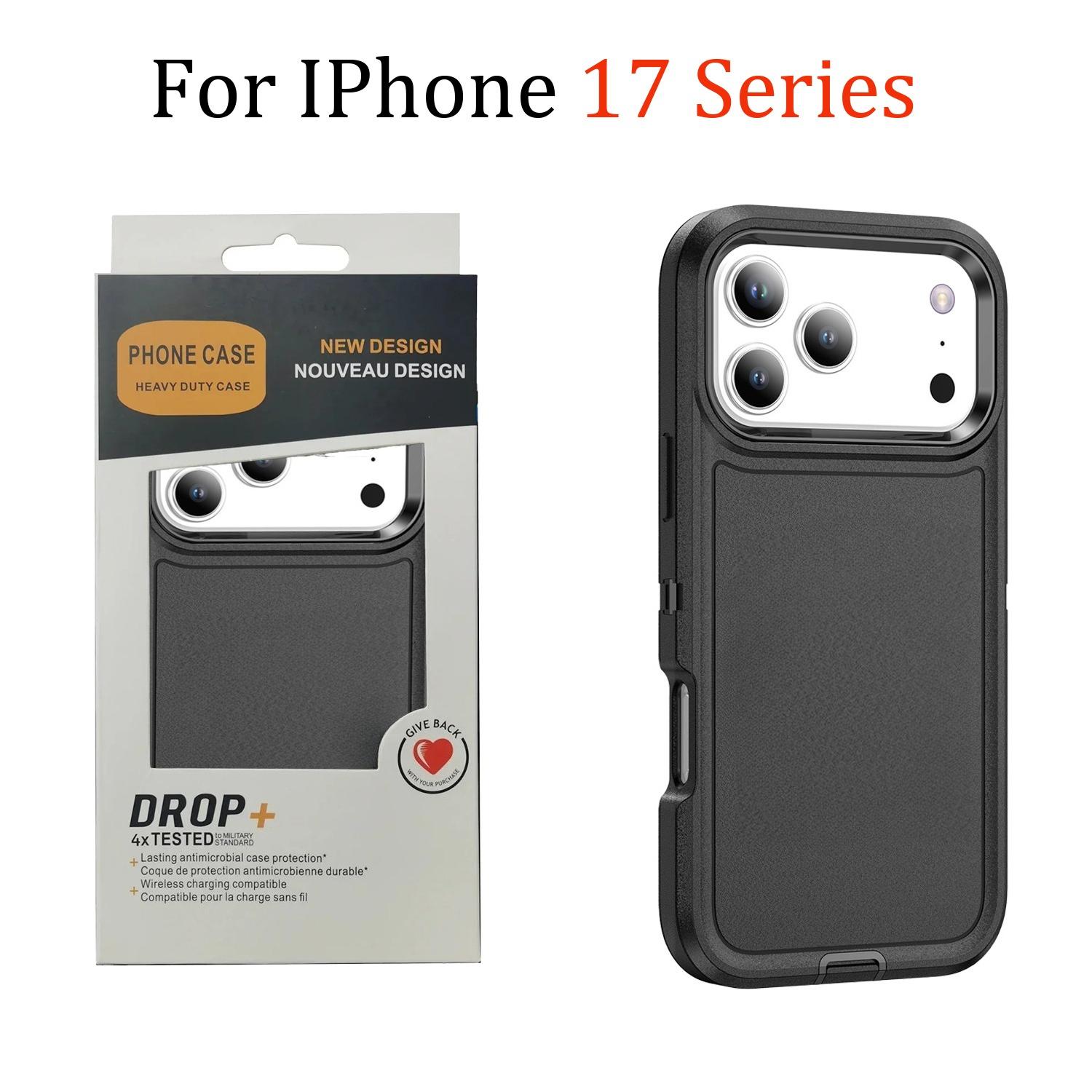 

3IN1 Heavy Military Grade Armor Case For IPhone 17 Air 16 15 14 Plus 13 12 Pro Max Ott-Box TPU+PC Anti-Drop Buffer Protect Cover iPhone 13 Pro Max