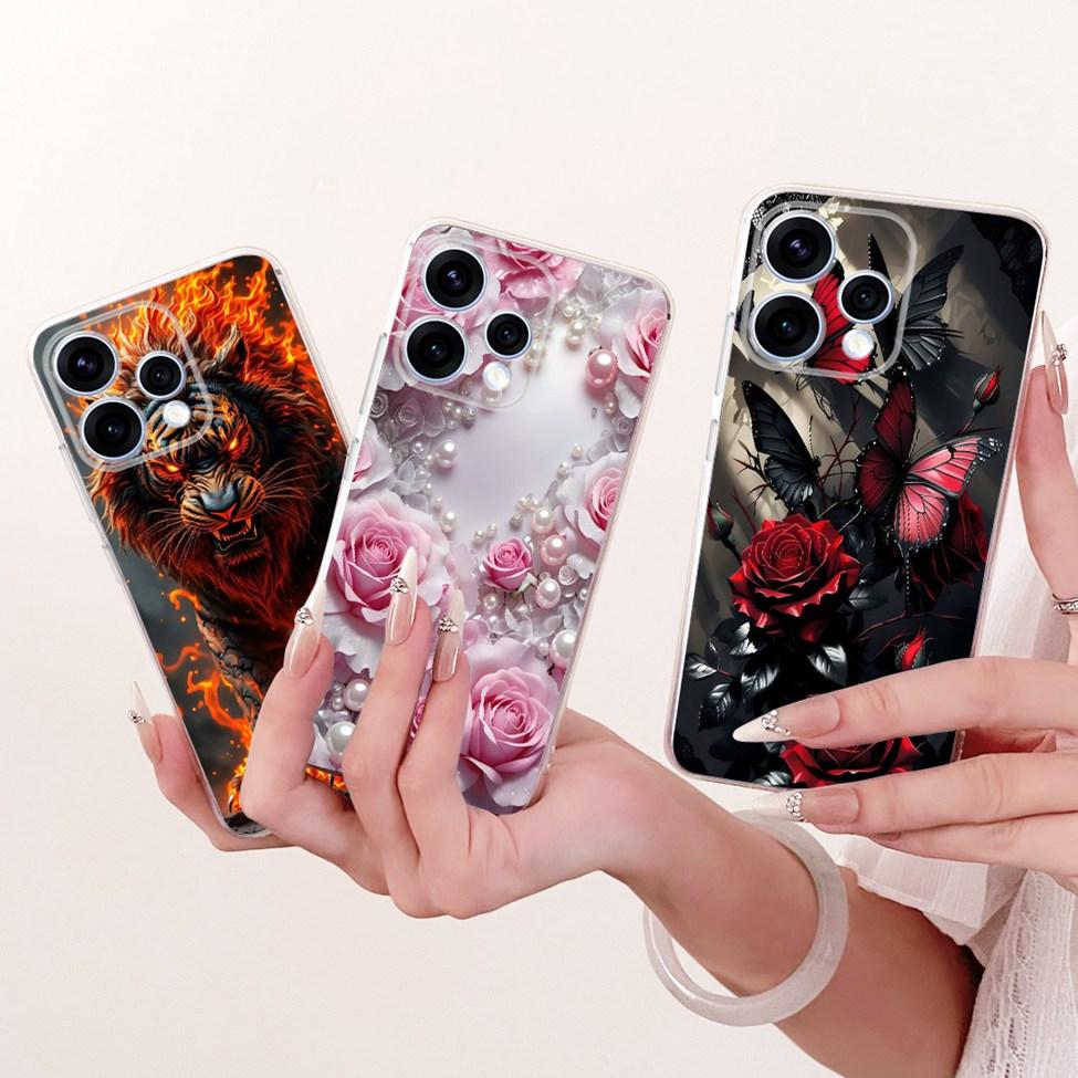 For Oppo Reno 15 5G Case Cover Transparent Fashion Butterfly Cute Cat Cool Painted Soft Bumper For Oppo Reno 15 CPH2825 Casing