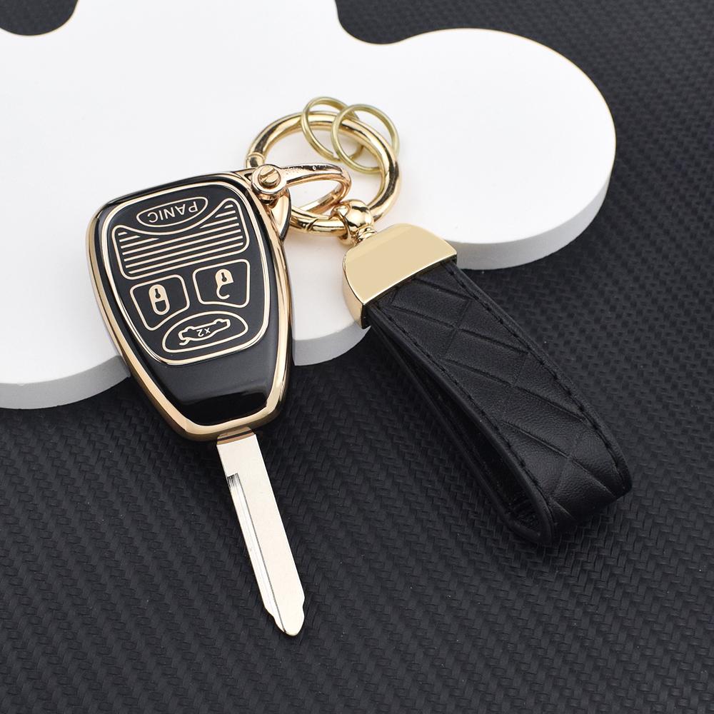 Durable Anti-Scratch Car Key Cover Rings Fit Dodge Avenger Caliber Jeep Patriot Cherokee Compass Chrysler Pacifica 300C Voyager