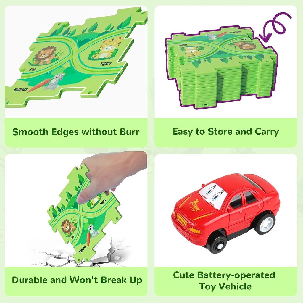 Logic Board Game for Kids  Jigsaw Puzzle Toys Race Car Track Toys Slot Rail Toys for Kids Monetssori Educational Toys