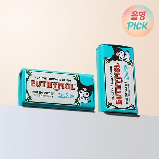 EUTHYMOL Healthy Breath Candy Sanrio Collaboration Project: Choose 1 of 2 Flavors (Cooling Peach / Fresh Eucalyptus)