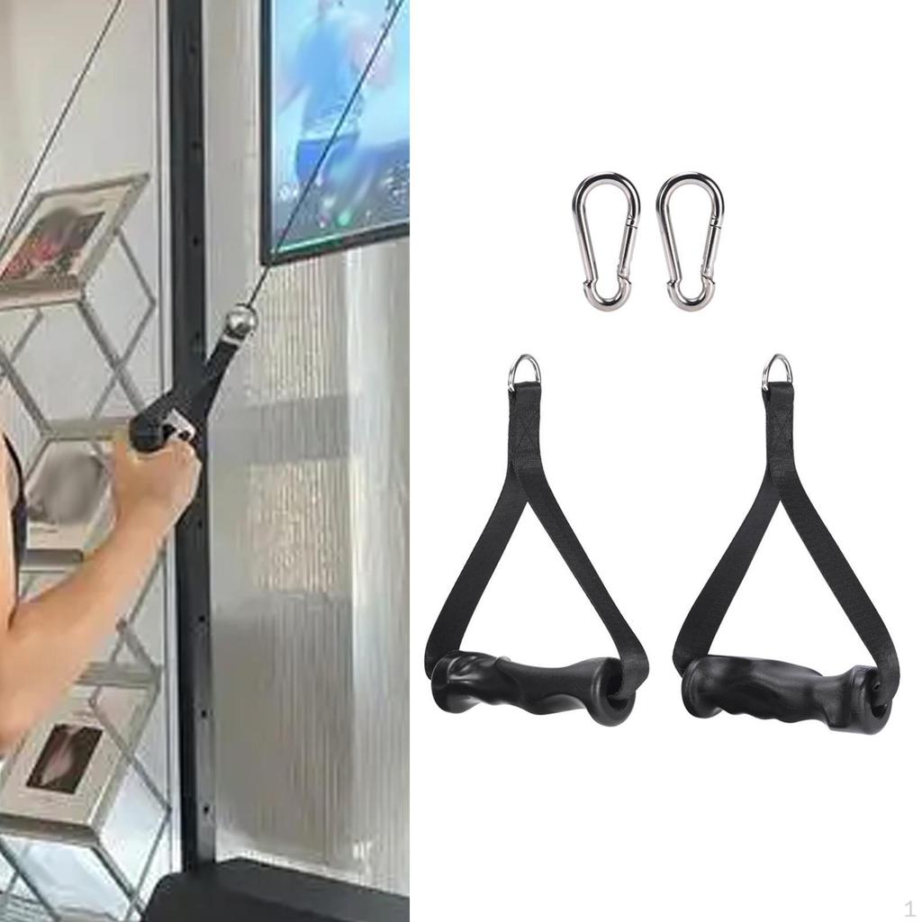 2 Pieces Resistance Band Handles Cable Machine Tricep Rope Attachment Grips for Fitness