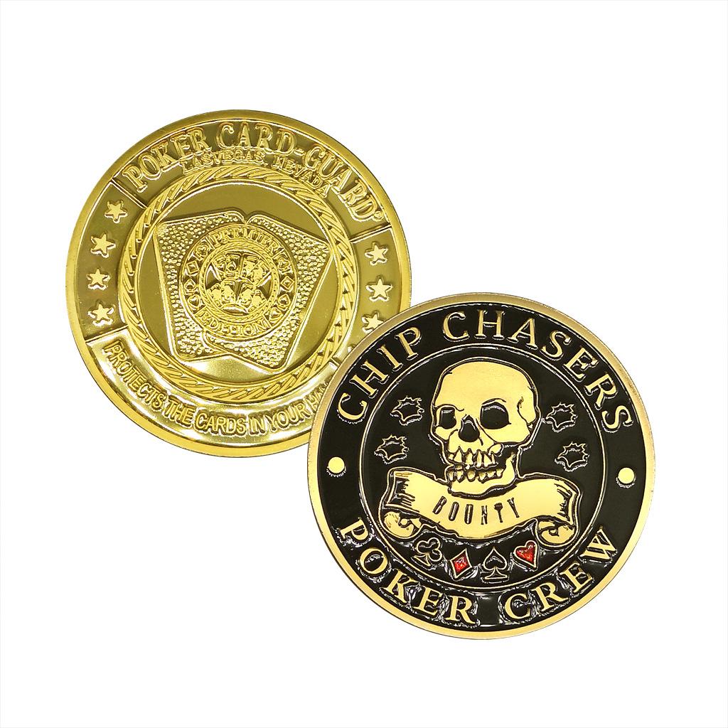 Metal chips, commemorative medals, skull coins, LUCKY gold coins, card presses, relief crafts, creative small toys
