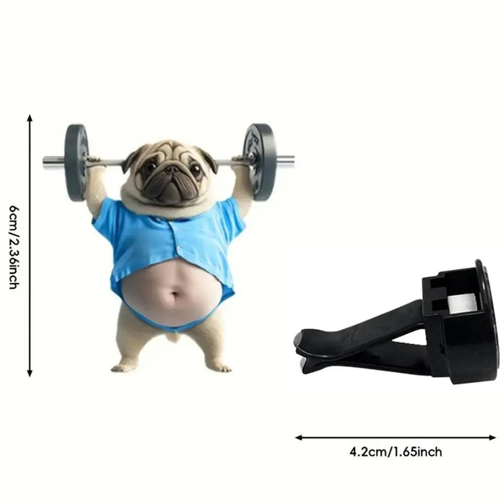 Acrylic Car Air Vent Diffuser Clip Weightlifting Auto Aromatherapy Outlet Vent Perfume Vent Clips Air Freshene Dog Shape