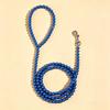 Bite-Resistant Beaded Dog Leash Anti-Escape Waterproof Pet Training Leash Artificial Pearl Solid Color Dog Lead Leash