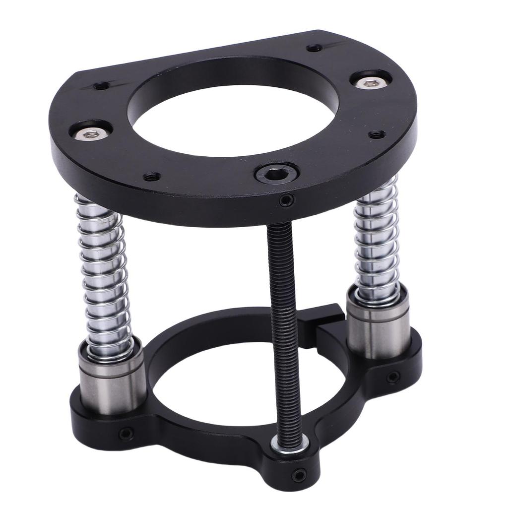 Router Lifting Base 2 Jaw Clamping Hand Crank Lift Base for 64 66mm Small Trimming Machine Slotting Chamfering Black
