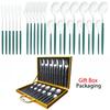 Tableware Set Gift Box Fabulous Cutlery Knife Fork Dessert Spoon Coffee Spoon 24PCS Gold Flatware Dinnerware Sets