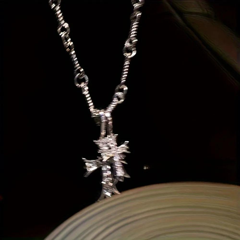 Cross Necklace Style, Simple, Temperamental, All-Match, Sweater Chain, Women's Niche Design Accessories