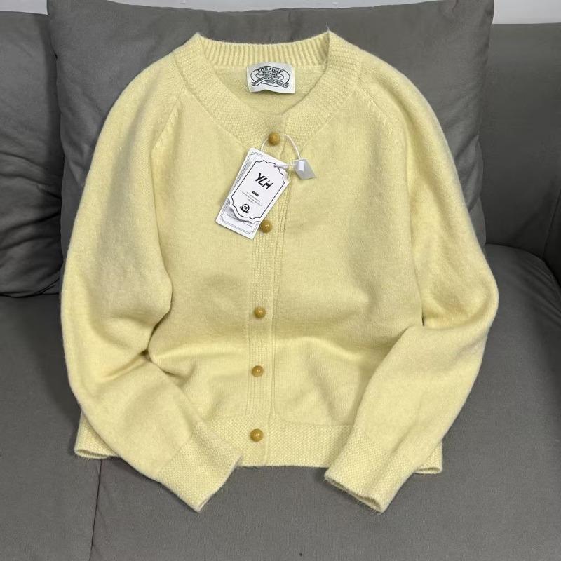 Der neue Cardigan zeigt Ihr Temperament Süßes lockeres Wollmischmaterial Mode