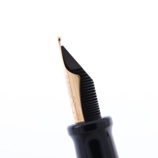 Used Aurora 88 Nebulosa Fountain Pen | Limited Edition | Broad Nib (B) | Italian Luxury Writing Instrument | Purple Resin with Sterling Silver Trim