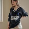 MAXZA Sporty V Neck oVersized Knit Zd11qk016na