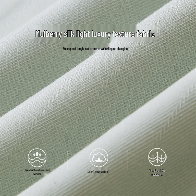 Shanshan Herren Hemd mit kurzen Ärmeln, Business Casual, Modal-Seidenmischung