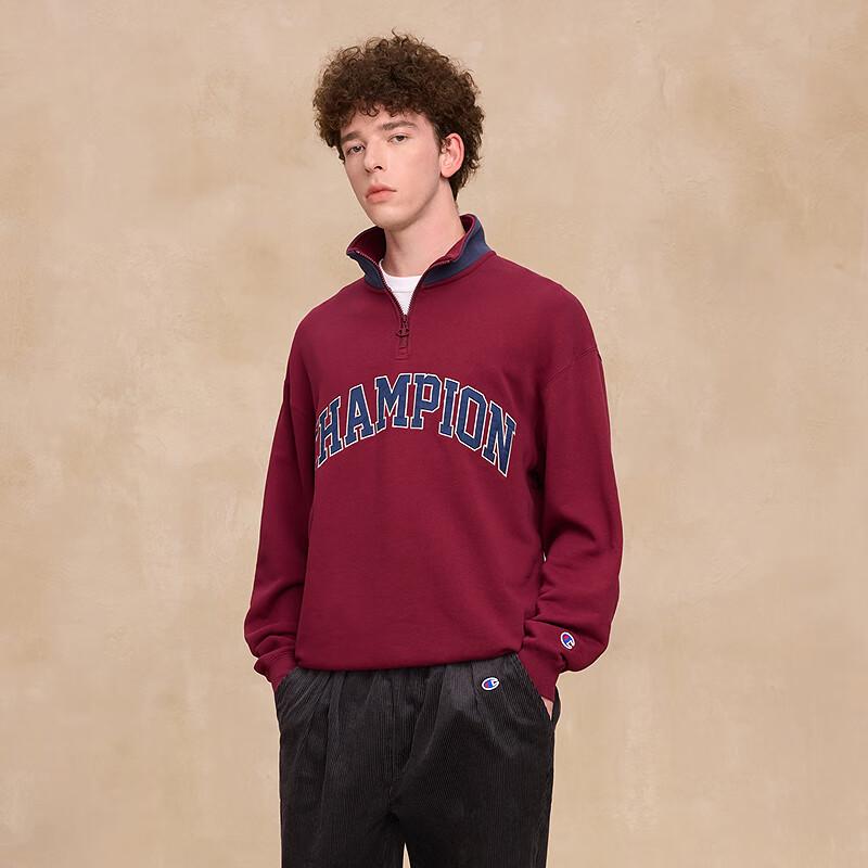 Champion Unisex Half-Zip Collar Sweatshirt S