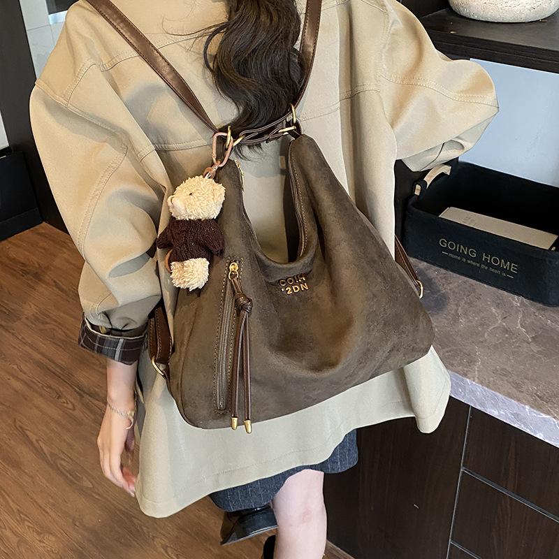 Lässige Pendler-Tragetasche Damen große Kapazität 2025 neue Schulter-Umhängetasche Retro-Mode leichter Rucksack