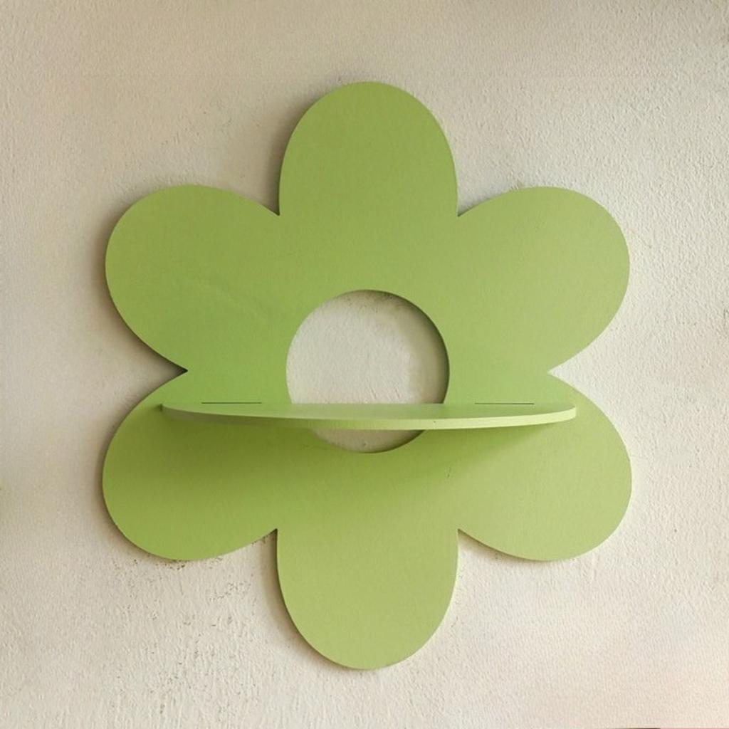 Wooden Flower Shaped Wall Ornaments Storage Rack, Simple Homestay Home Decoration Pendant