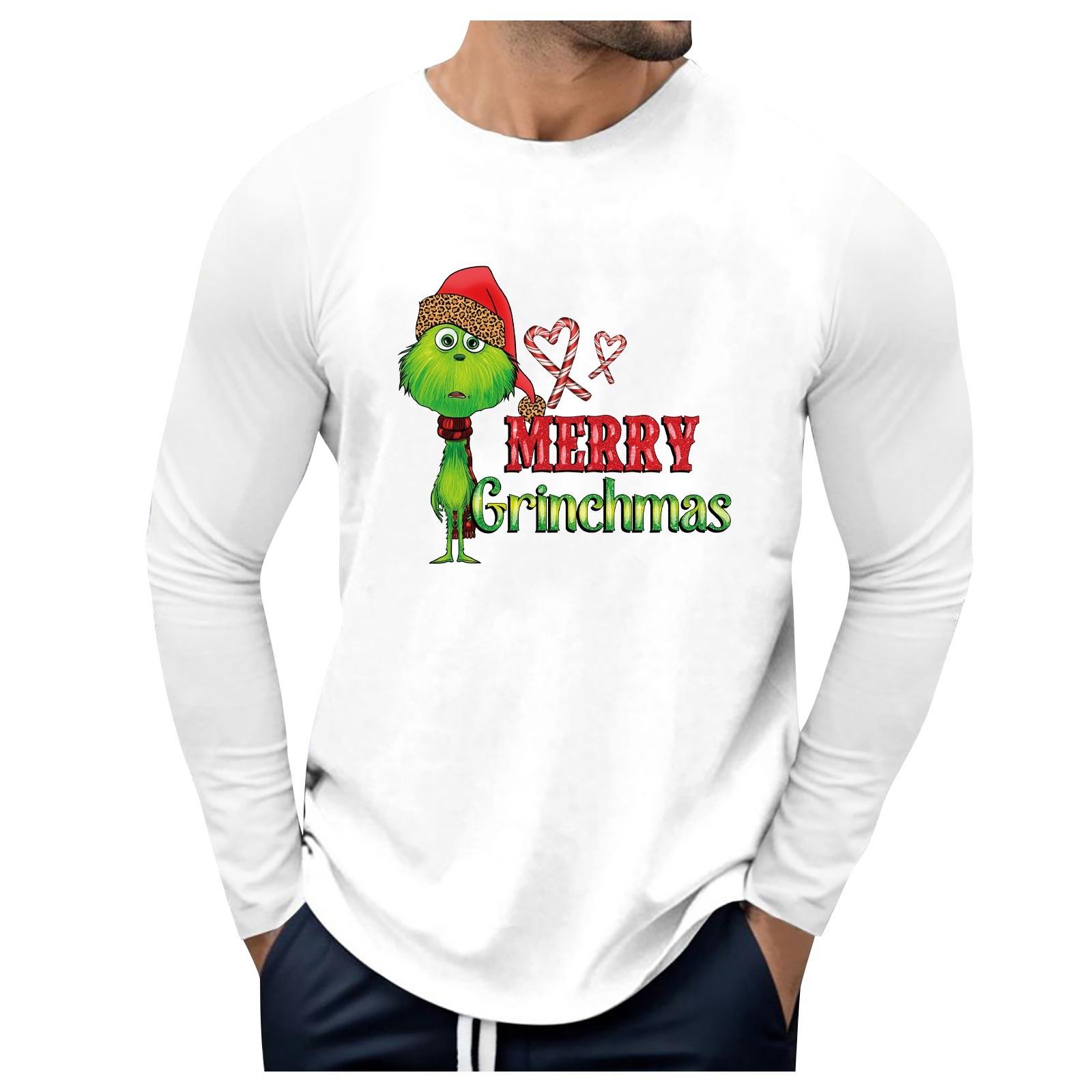 

Мужские свободные осенне-зимние топы с круглым вырезом и длинными рукавами, модная футболка с узором, креативные повседневные топы с буквенным принтом в стиле ретро, ​​уличные виды спорта XL белый