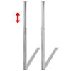 VidaXL Telescopic Table Legs 2 Pcs Chrome 710 Mm - 1100 Mm