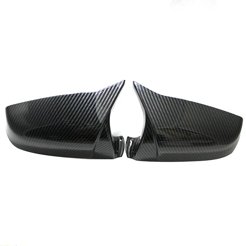 Side Wing Rearview Mirror Cover Cap For BMW 5 6 7 Series E60 E61 E63 E64 F01 F02-F04 F06 F07 F10 F11 F12 F13 Carbon Fiber Black
