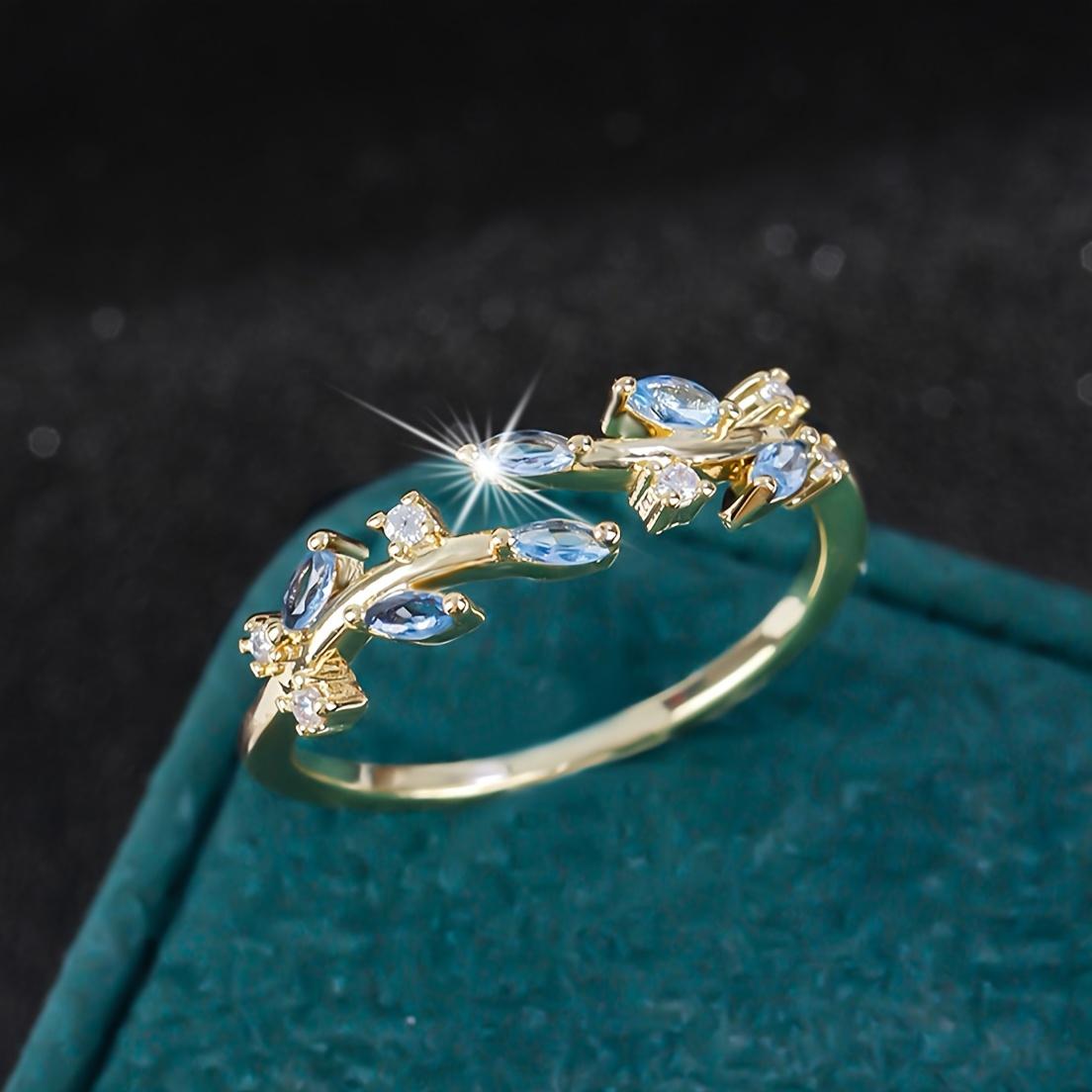 

Элегантное кольцо-манжета Urban Fashion с регулируемым дизайном в виде листа, 18-каратное позолоченное синтетическое цирконие, медь, на каждый день и в качестве подарка, на рождественские праздники One Size Fits All синий