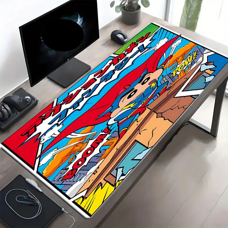 Crayon Shin Baskılı Mouse Pad, Kaymaz Masaüstü klavye Matı, PC Dizüstü Oyun Çalışma Günlük Kullanım için, Havalı Festival Sürpriz Hediye