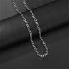 Hip Hop Curb Cuban Link Chains 4mm Gold Silver Color Stainless Steel Chain Necklaces For Men Women Vintage Jewelry Gift XL287-4