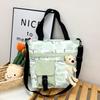 Large Capacity Nylon School Bag Girls Simple Crossbody Tote With Zipper Phone Pocket