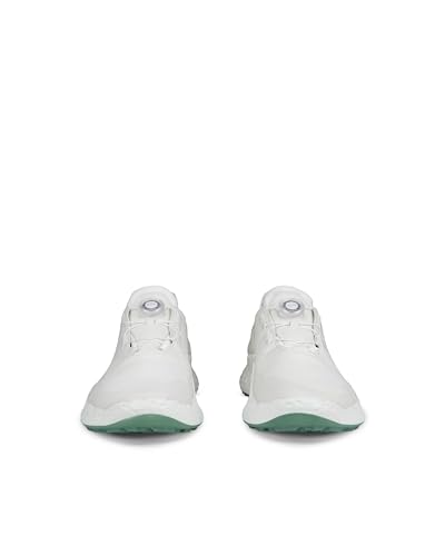 ECCO GOLF BIOM H5 Echtes Leder Herren Wasserdichte Golfschuhe, 13802401007, Weiß, Größe 25.0 cm, 3E
