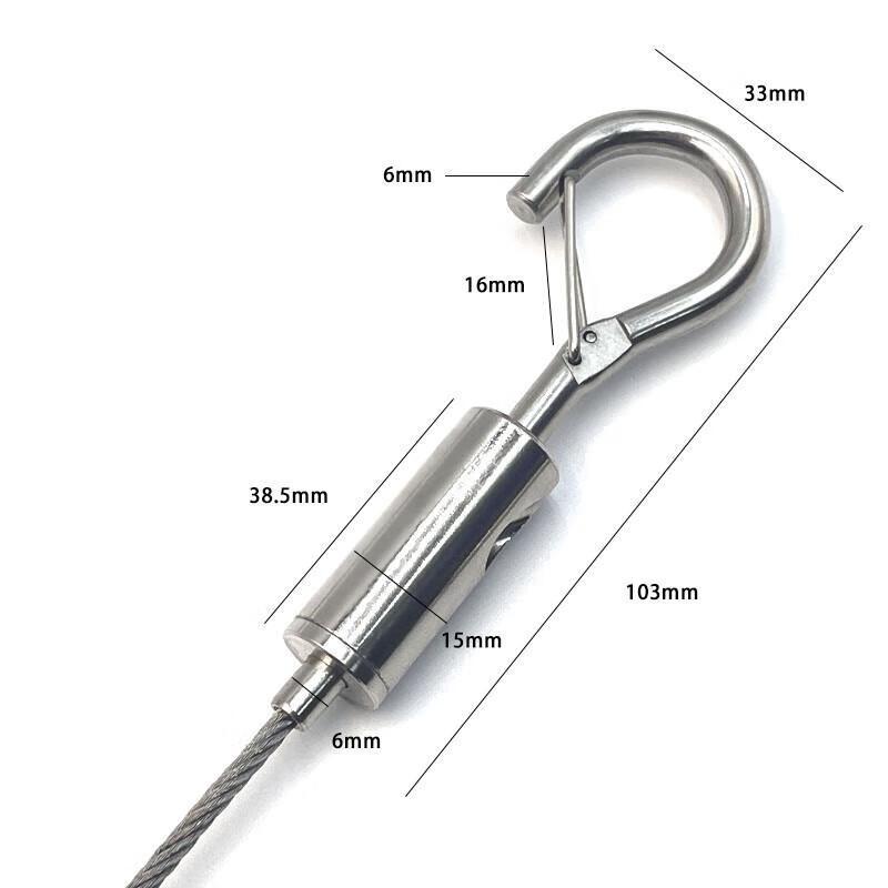 Jundingying Outdoor Adjustable Steel Wire Rope with Safety Hooks
