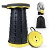Varlea Folding Outdoor Telescopic Camping 250kg Weight Opens and Closes In Adjustable Perfect for Waiting In and Outdoor Includes Storage Yellow Black