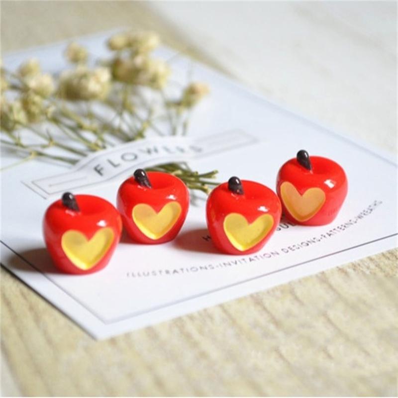 Stylish Red Apples Core Shaped Resin Jewelry Piece Accessories Perfect for Daily Wear, Parties, or as a Romance Gift