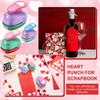 53 Pcs Heart Paper Punch Set Include 3 Pcs Heart Hole Punch 50 Pcs Valentine Day Paper Gift Tags with 10 Meter String Tag Punches for Paper Crafts