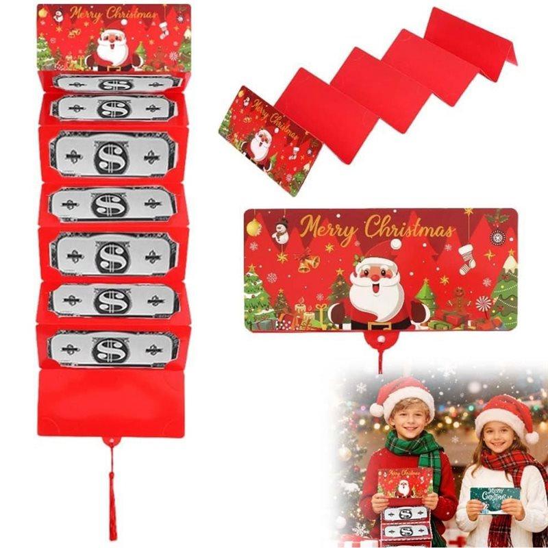 For Xmas Money Holder With 10 Slots, 5Pcs Christmas For Cash Envelopes For Xmas Party Surprise