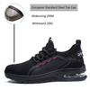 Scarpe da lavoro Stivali con punta in acciaio traspirante Scarpe da lavoro antinfortunistiche leggere con cuscino d'aria antiscivolo per uomo Donna Sneaker da lavoro
