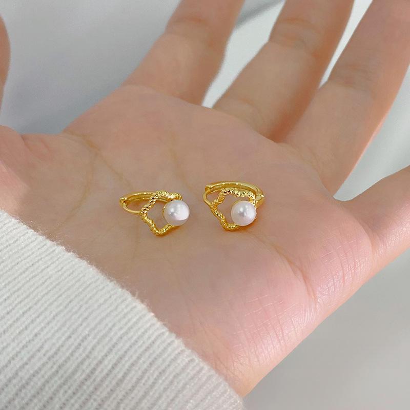 

Пустотелые Звезды Цветок Жемчужина Пуговица Женские Милые Летние Новые Серьги