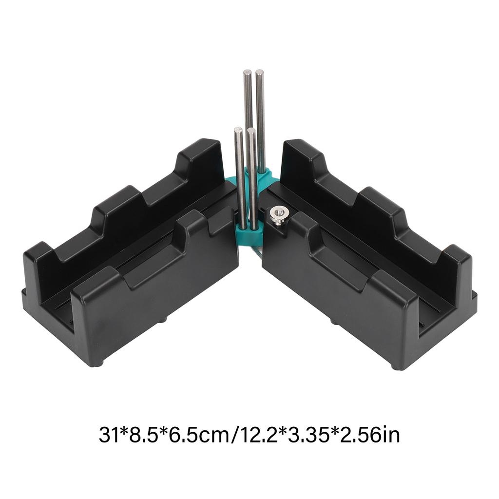 Corner Measuring Tool Miter Angles Cutting Tools 2 In 1 ABS Black High Accuracy Wear Resistance Measuring Template Instrument