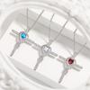 New Star Stone Pendant Fashion Love Infinite Love Cross Necklace