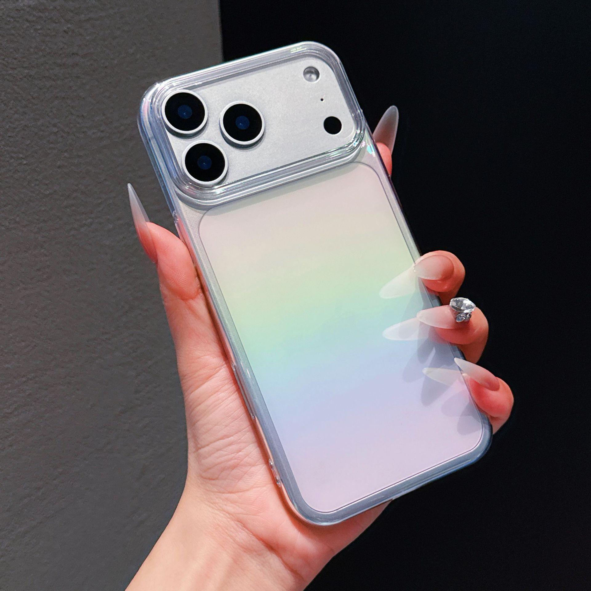 

Colorful Gradient Laser Hard Phone Case for iPhone 17 Pro Max - Transparent iPhone 17 Air