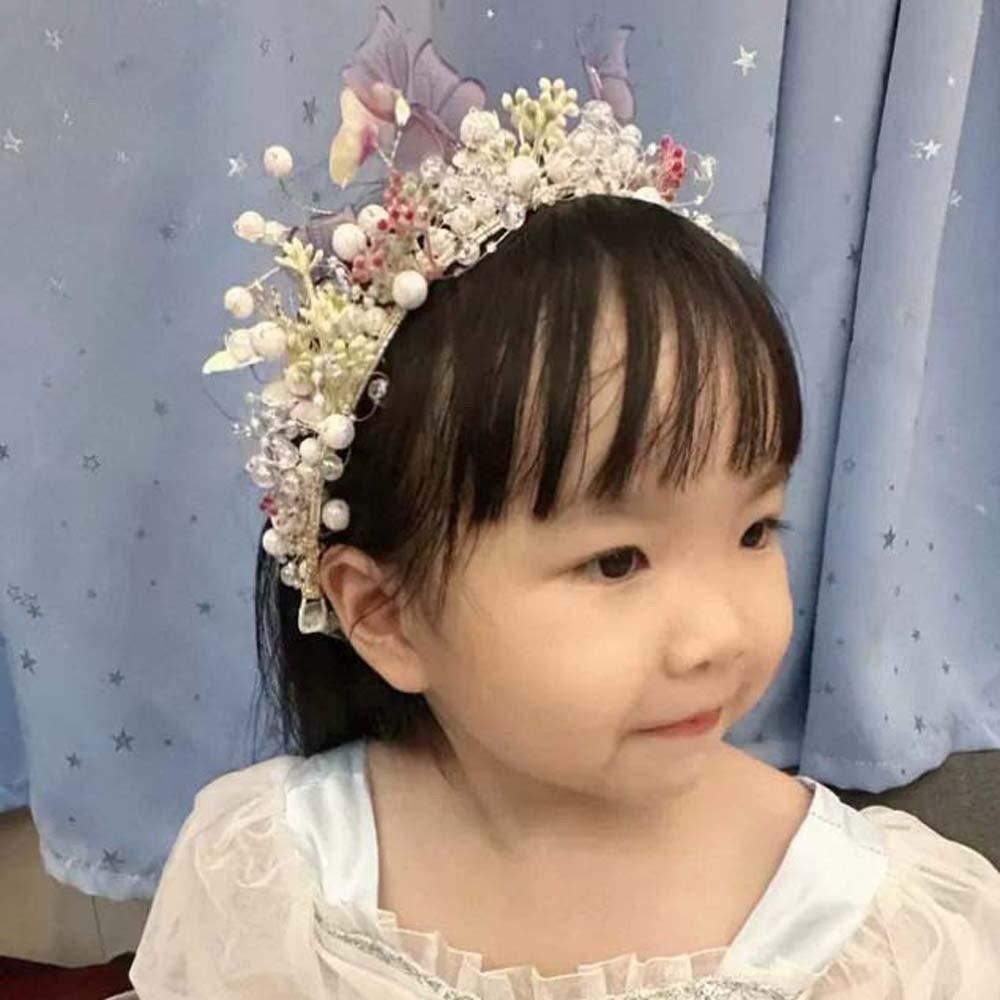 Beads Butterfly Fairy Hair Hoop Bohemia Style Flower Headdress Elegant Wreath Headband  Bridal