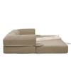 Sofá-Cama de 2 Lugares Feito de Tecido Macio de Veludo Cotelê, Sofá-Cama de Chão Conversível, Sofá Futon Economizador de Espaço para Sala de Estar, Apartamento e Quarto de Hóspedes
