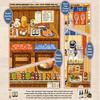 Stress‑relief 3D Miniature Scene Stickers Izakaya Scene DIY Cabin Scene Sticker  Toy