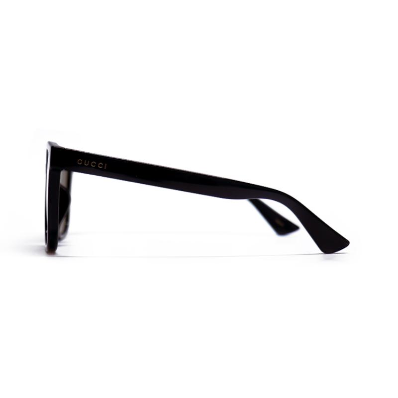 Gucci Versatile Black Frame Sunshade Polarised Plate Frame Square Sunglasses Unisex Couple Black