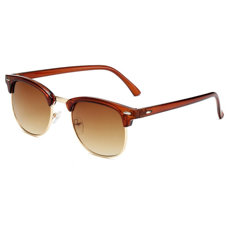 Полуободковые очки Мужские модные трендовые солнцезащитные очки Женские полые леопардовые солнцезащитные очки Мужские и женские уличные солнцезащитные очки