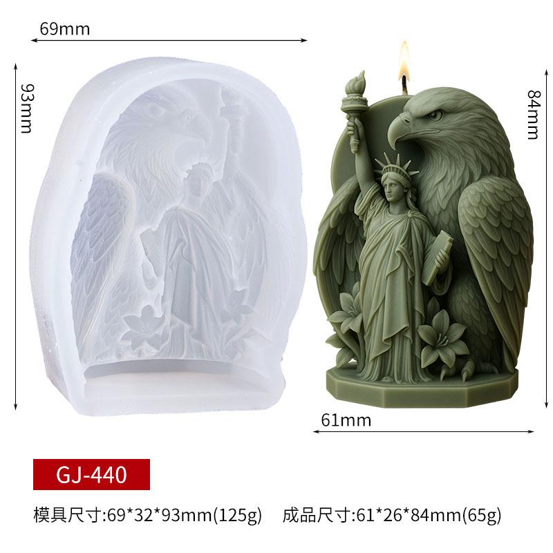 DIY Statue Of Liberty Scented Candle Silicone Mold Aroma Diffuser Stone Plaster Craft Kit