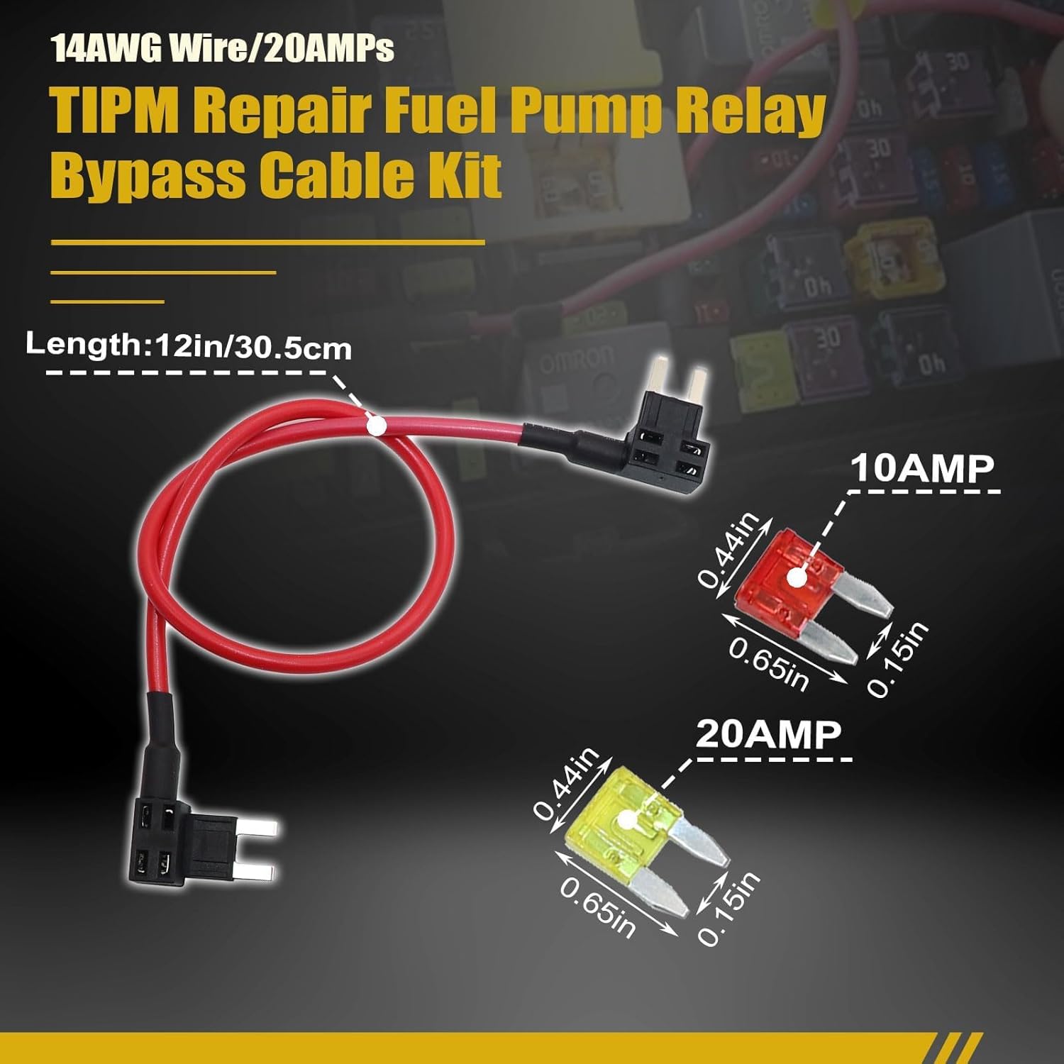 

SecosAutoparts TIPM Repair Fuel Pump Relay Bypass Cable Kit CBWPR091AA Fit for Dodge Ram 1500 2500 3500 Fit for VW Fit for Chrysler Fit for Jeep