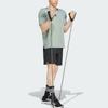 Adidas Designed-For-Training Intensity Logo Fitness Moisture-Wicking Crew Neck Short Sleeve Dopamine T-Shirt Men Tops Silver Green JI8187